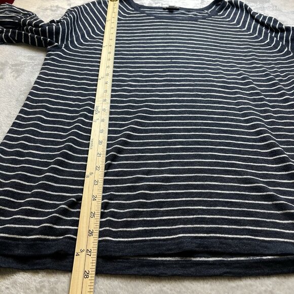 J. Jill Women's Linen‎ Blend Sweater Size 1X Striped Bell Sleeve Thin Nautical - Picture 8 of 9